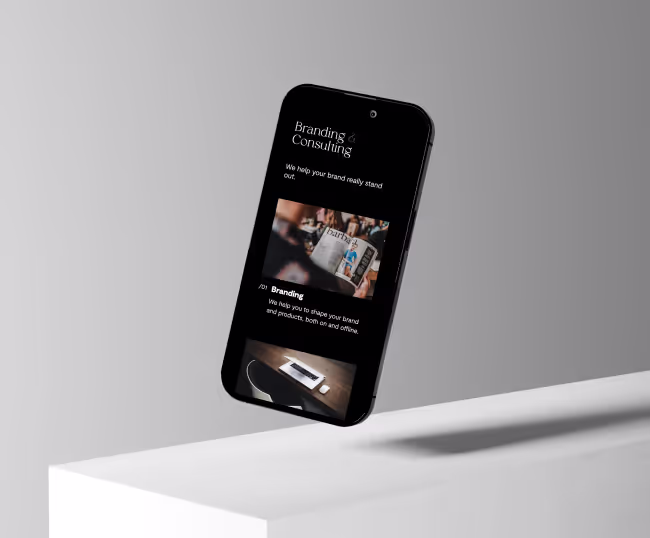 Ma19 Agency website on iPhone mockup