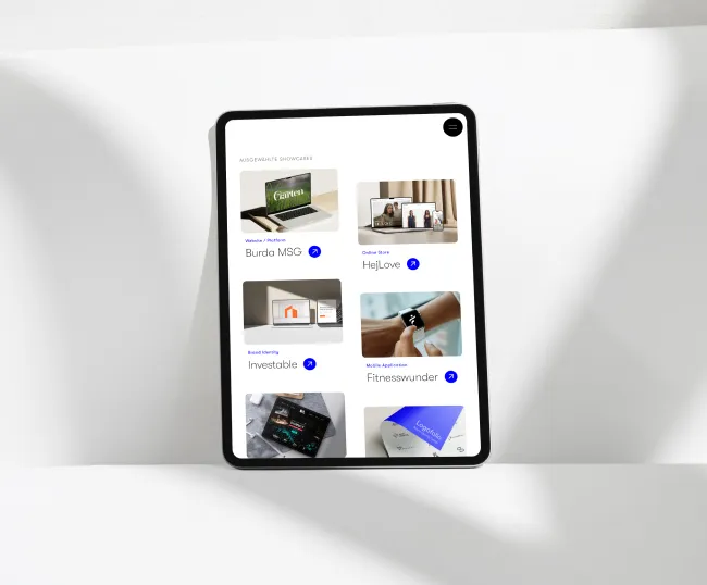 Website mockup of Studio Patrick Heinen projects page
