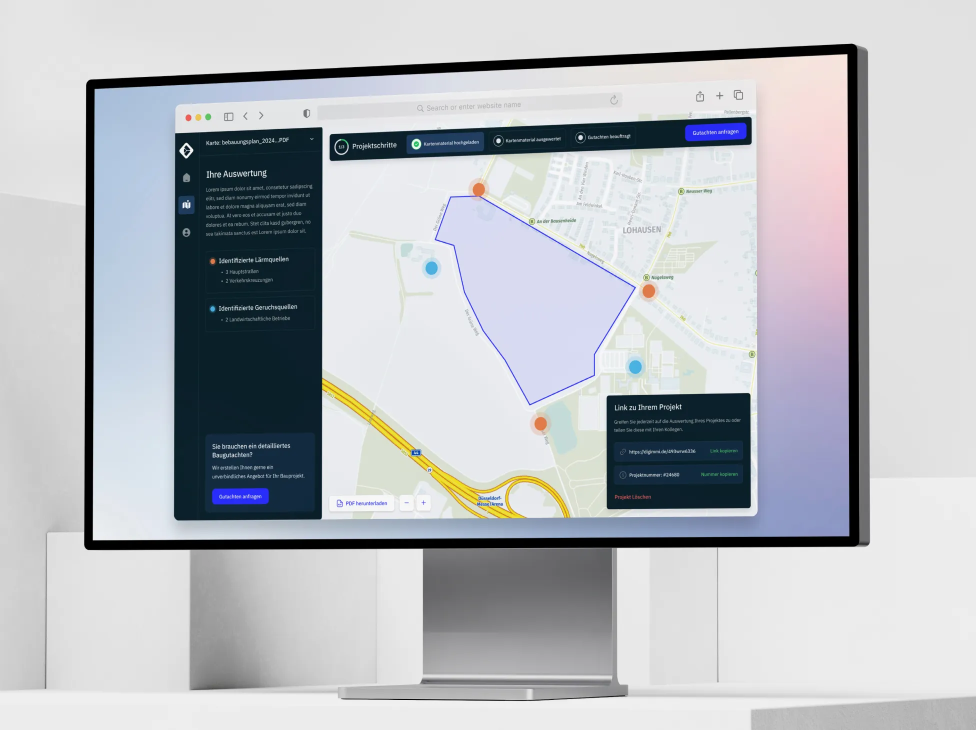 digimmi screens in a mockup